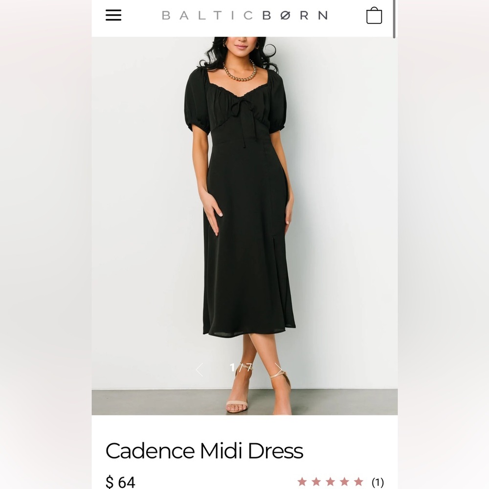 Baltic Born Black Midi Dress